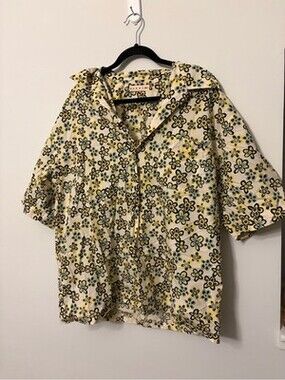 Marni Floral Short-Sleeve Button-Up Shirt - Yellow Floral